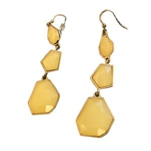 Yellow And Gold Drop Dangle Earrings. Very Elegant. Make An Offer.